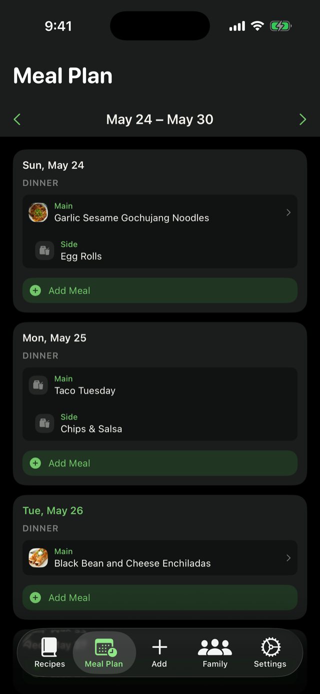 Meal plan in Boxtro Kitchen